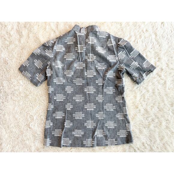 70s Grey & White Slub Knit Fringe Set - Picture 10 of 16